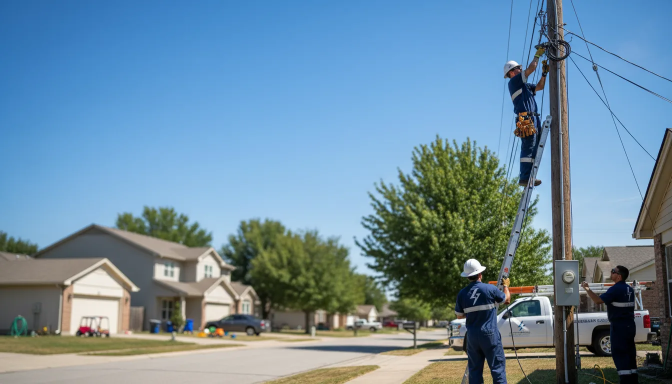Residential electrician providing installation services in Tyndall, SD